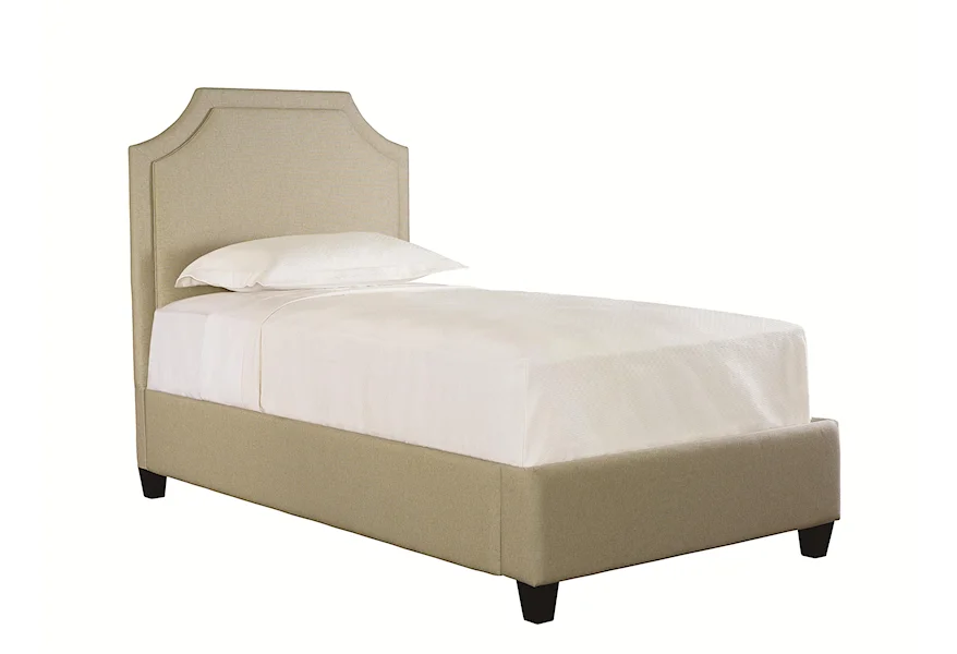 Custom Upholstered Beds Twin Florence Upholstered Bed with Low FB by Bassett at Esprit Decor Home Furnishings